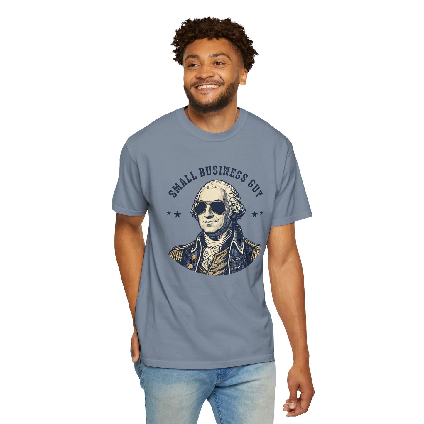 Small Business Guy T-Shirt — Vintage George Washington Graphic Tee for Entrepreneurs