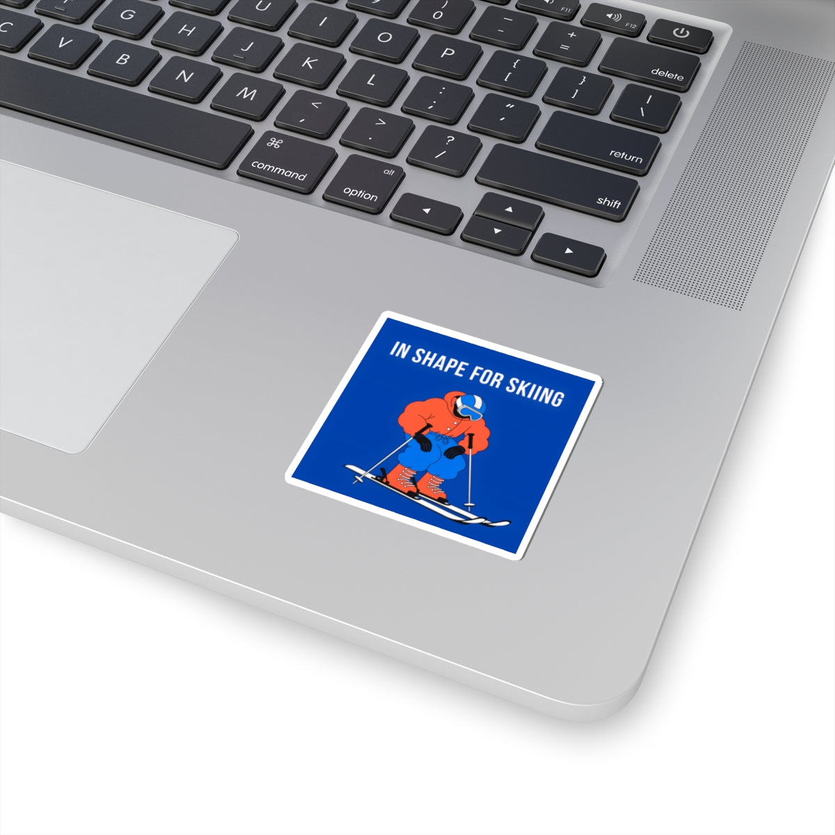 Ski Sticker – "In Shape for Skiing" Kiss-Cut Vinyl Decal