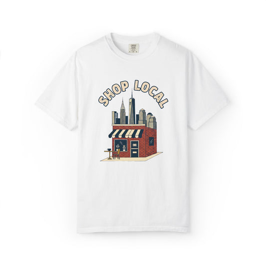 Shop Local T-Shirt — Small Business Cityscape Tee