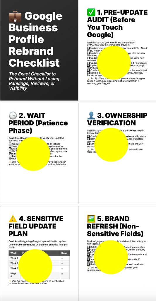 Google Business Profile Rebrand Checklist