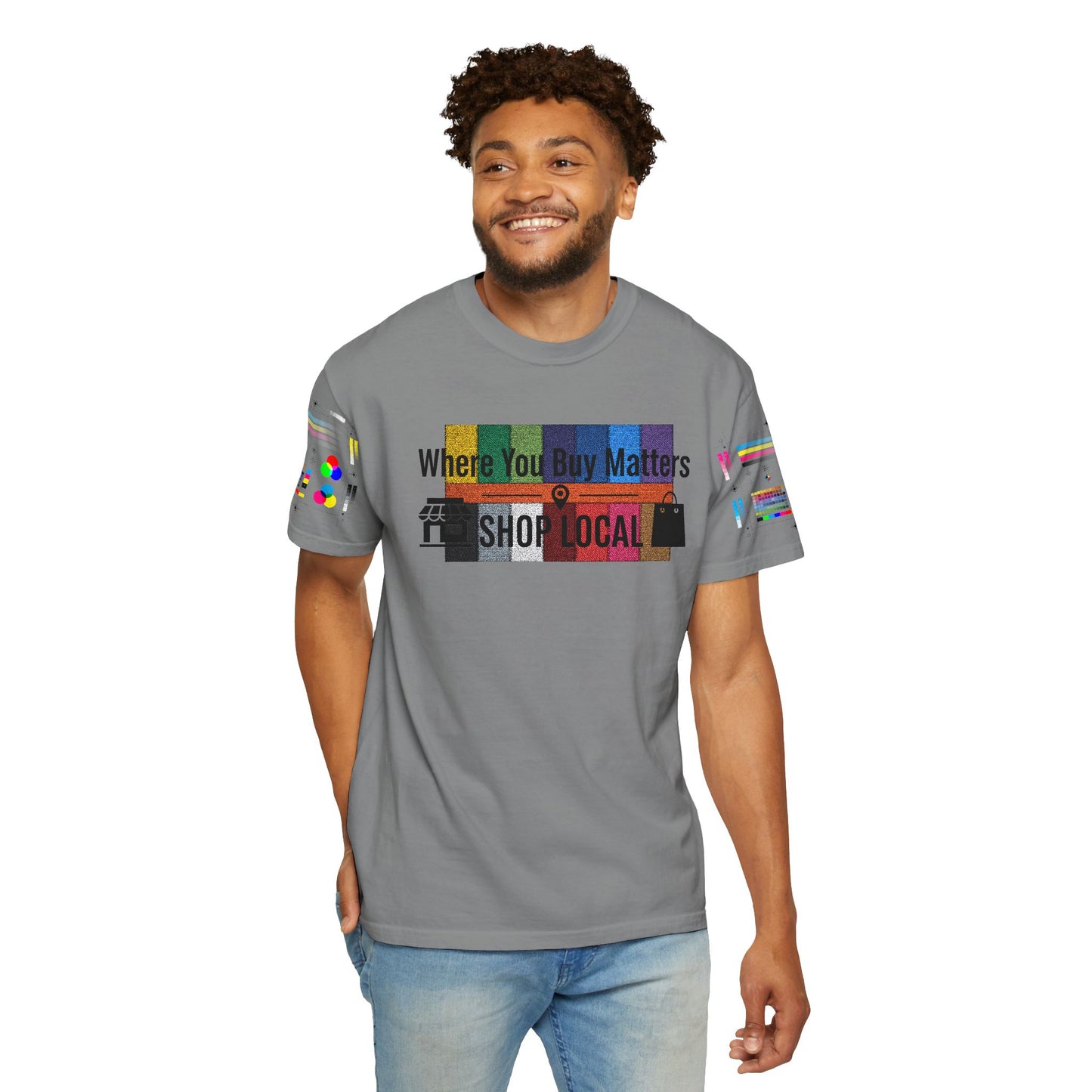 Shop Local T-Shirt — "Where You Buy Matters" Community Support Tee