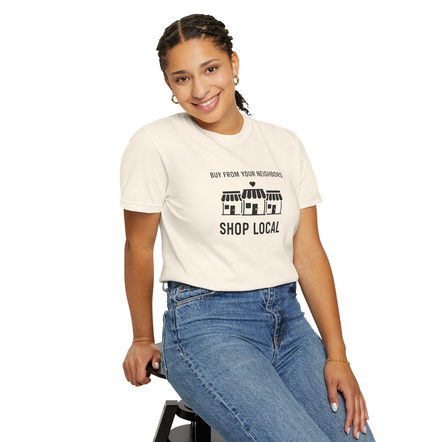 Shop Local T-Shirt — "Buy From Your Neighbors" Community Pride Tee