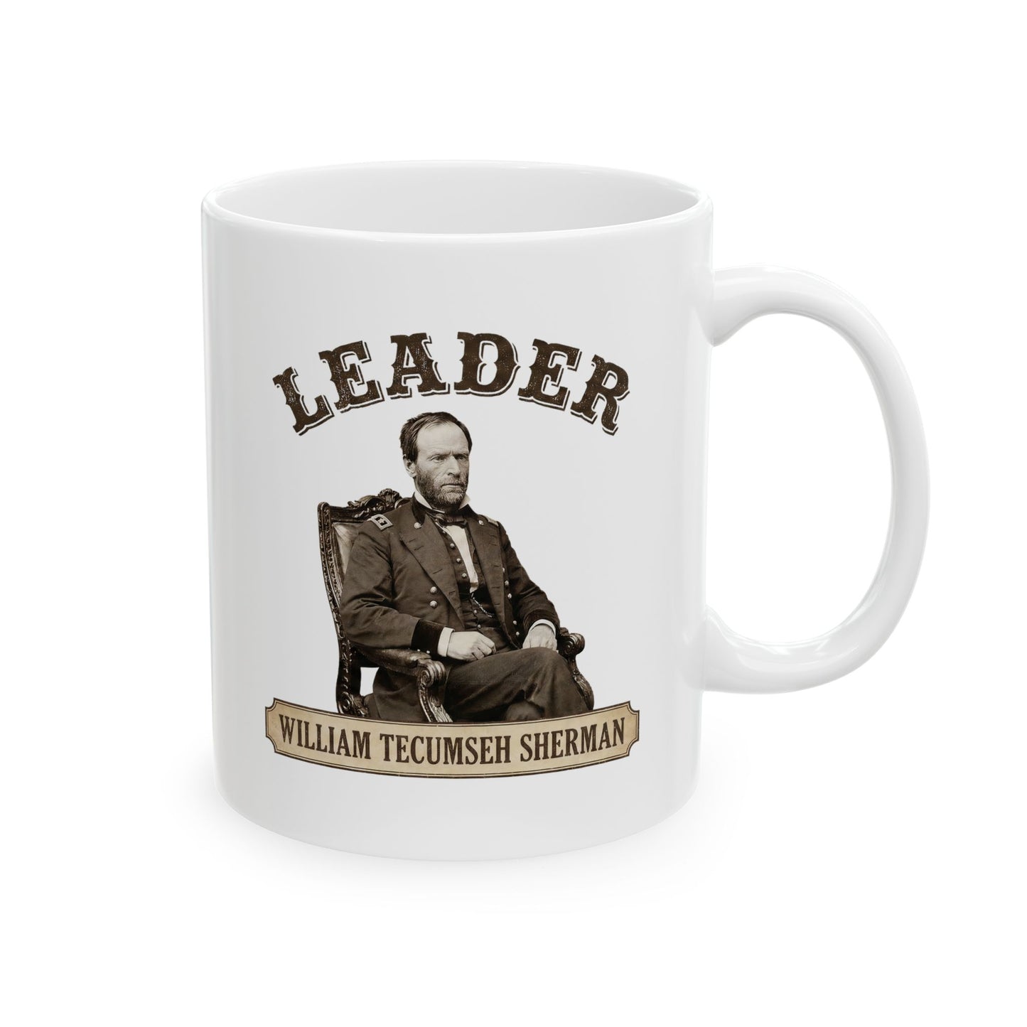 William Tecumseh Sherman Ceramic Mug — Historical Leader Coffee Cup (11oz & 15oz)