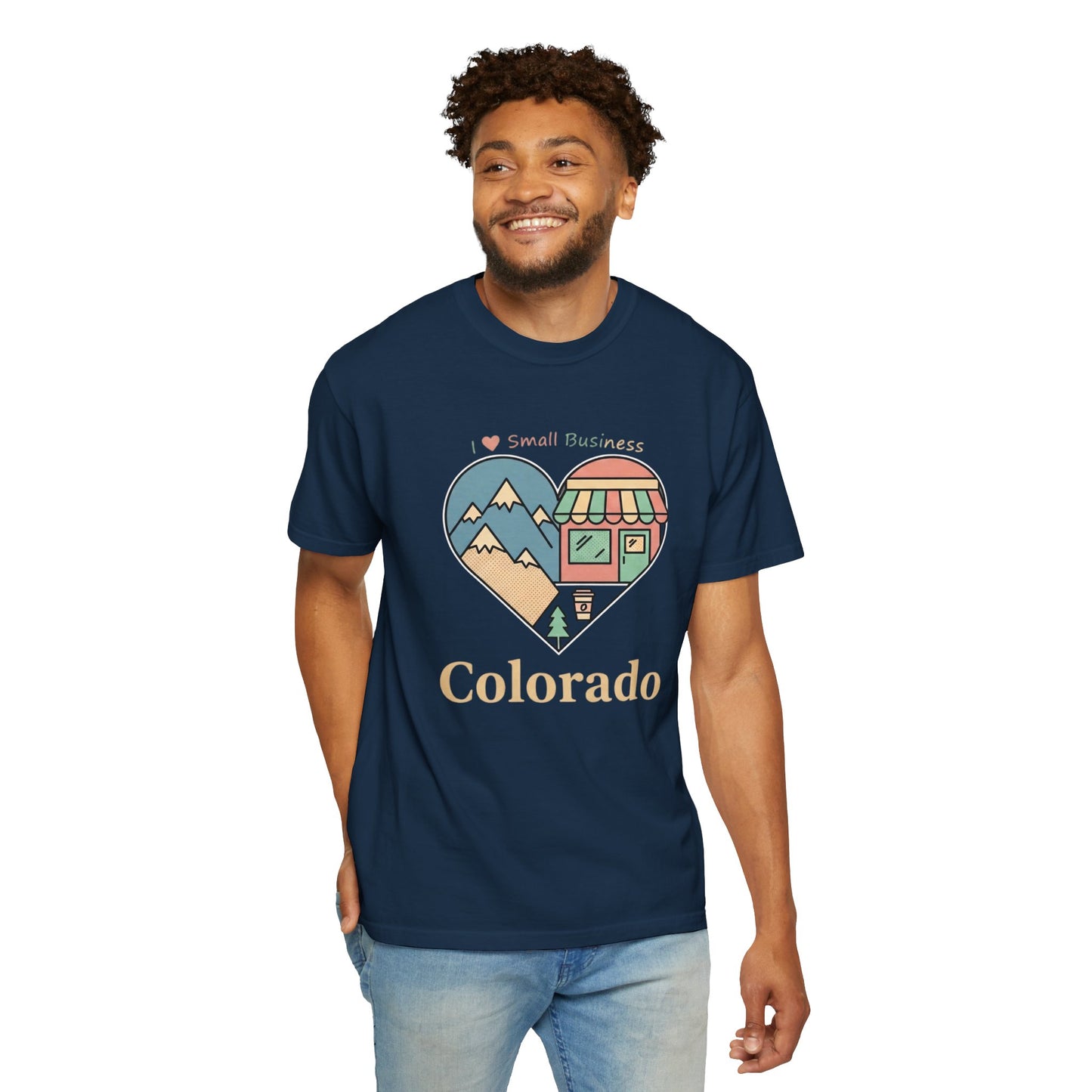 Colorado Heart Graphic T-Shirt — Small Business Love Design