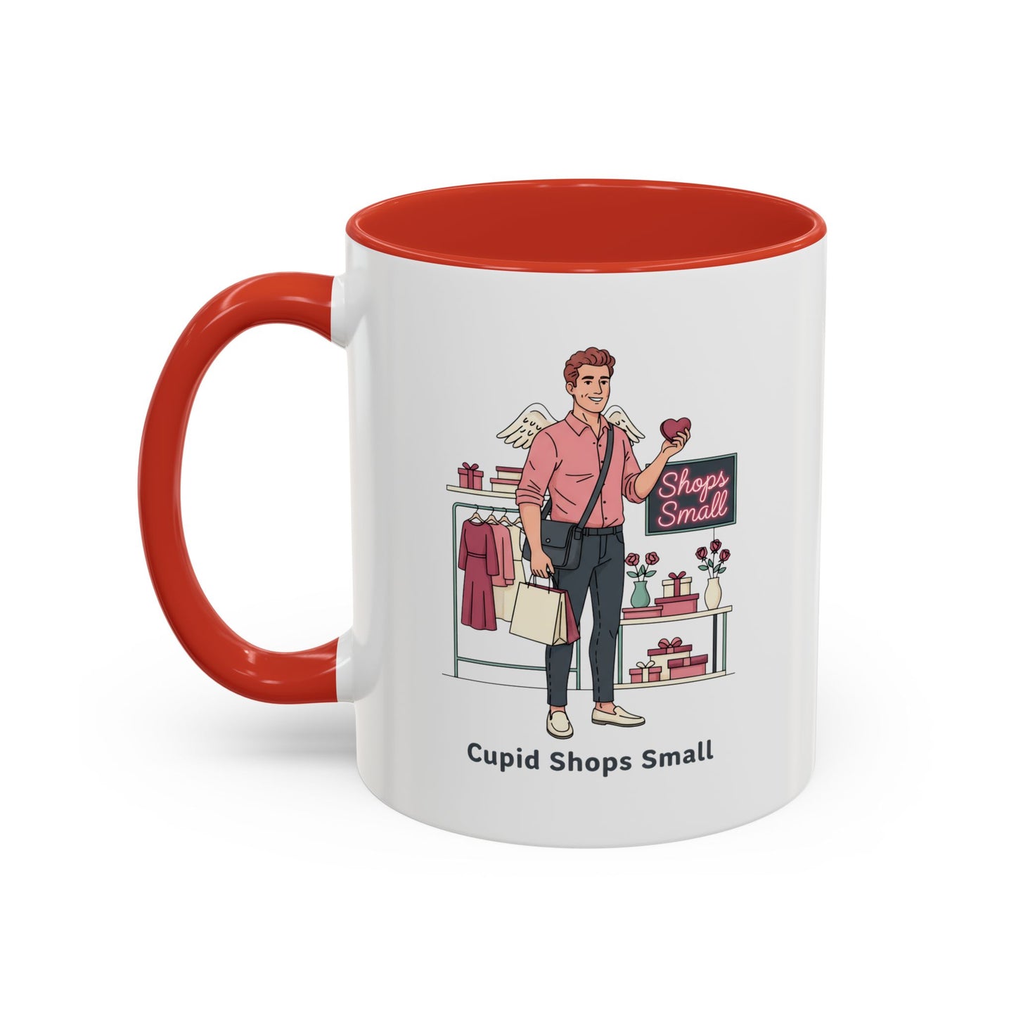 Cupid Shops Small Accent Coffee Mug — Valentine’s Day Small Business Support Gift