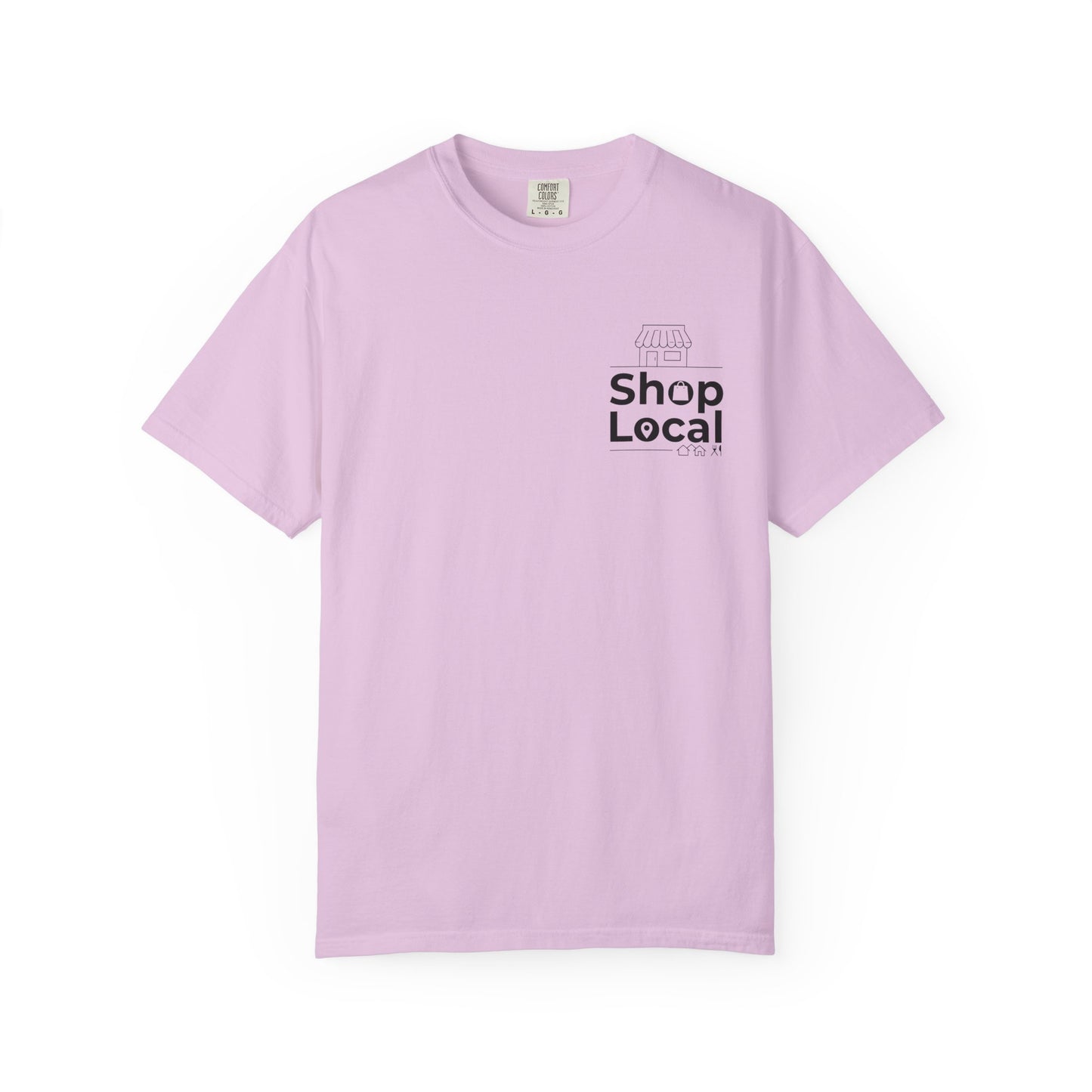 Shop Local T‑Shirt — Minimal Chest Logo Tee for Small Business Support