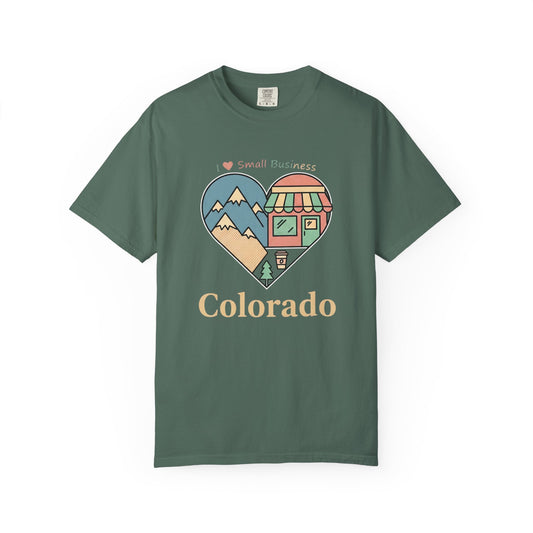 Colorado Heart Graphic T-Shirt — Small Business Love Design