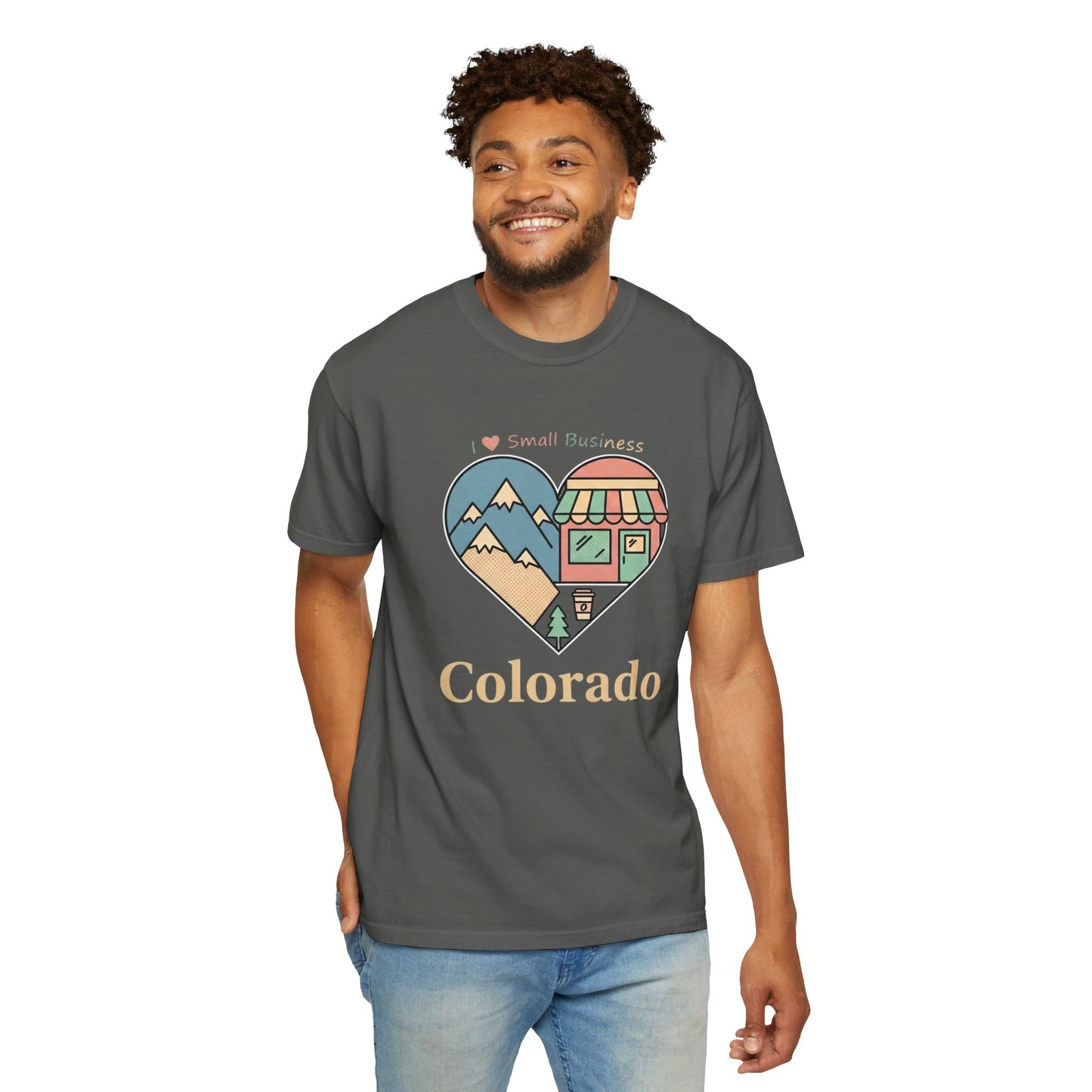 Colorado Heart Graphic T-Shirt — Small Business Love Design