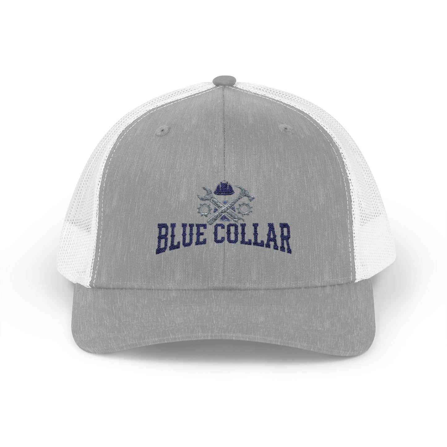 Blue Collar Trucker Cap - Embroidered Workwear Snapback