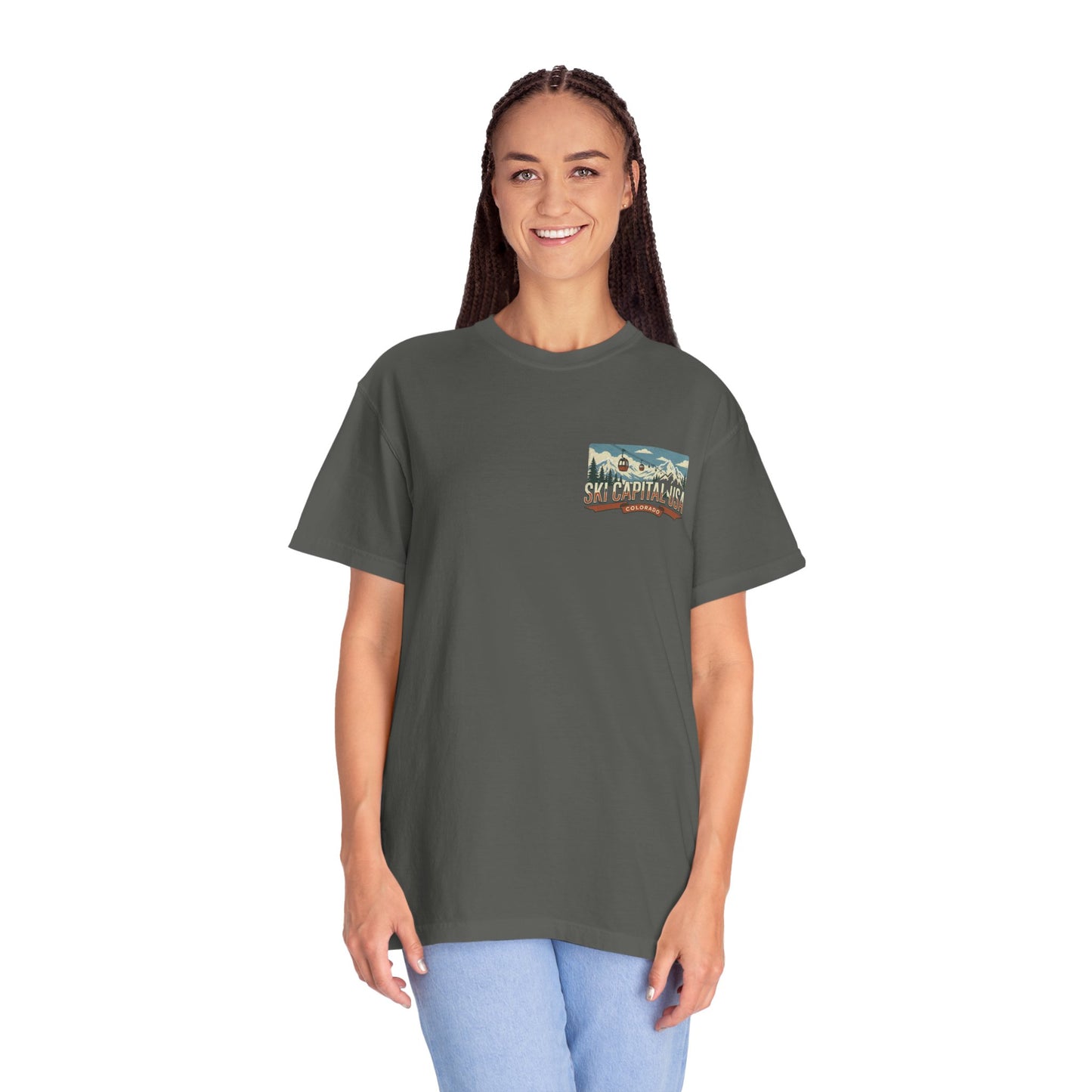 Ski Capital USA Colorado T-Shirt — Colorado Ski State Graphic Tee