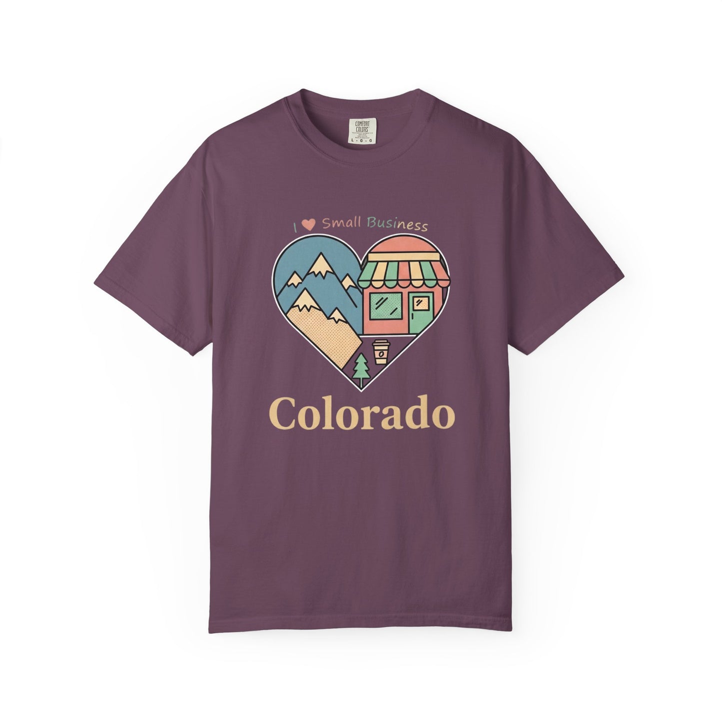 Colorado Heart Graphic T-Shirt — Small Business Love Design