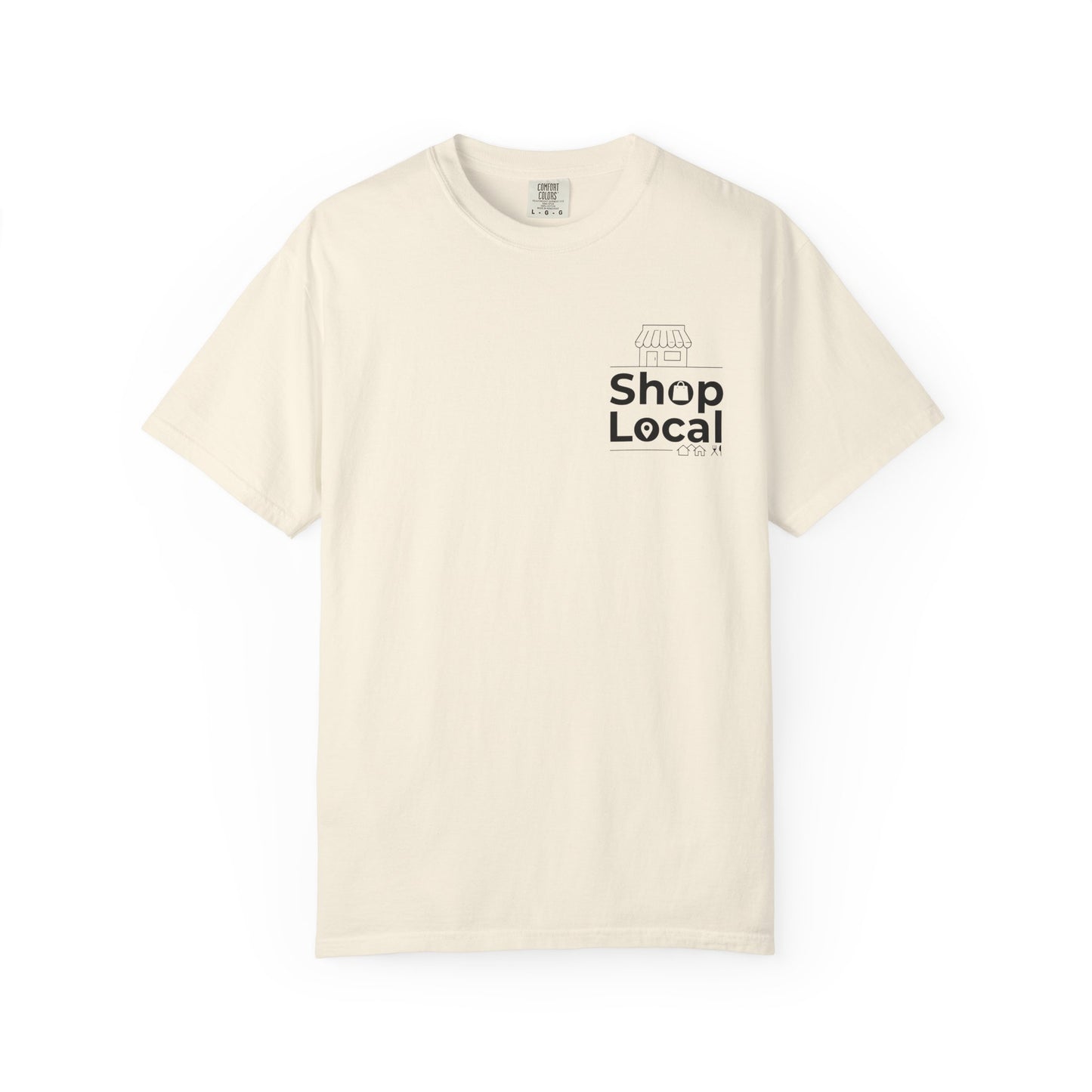 Shop Local T‑Shirt — Minimal Chest Logo Tee for Small Business Support