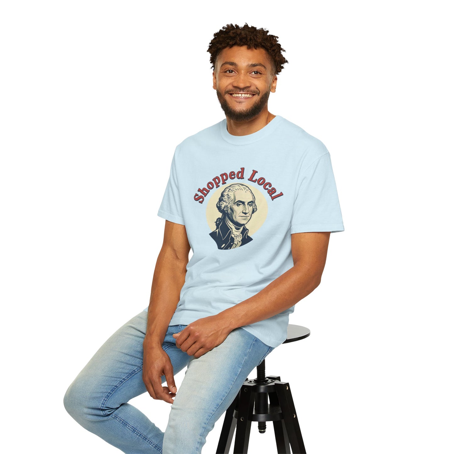 T-Shirt — "Shopped Local" George Washington Graphic Tee