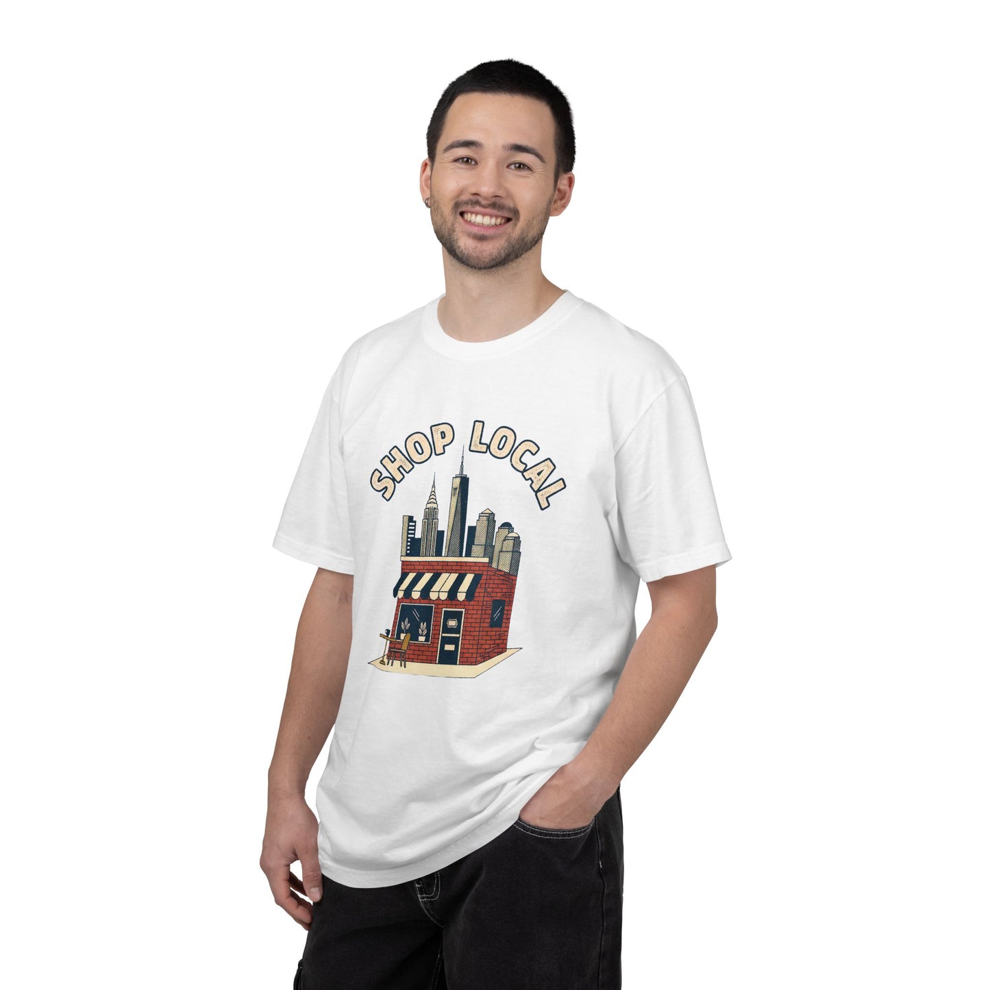 Shop Local T-Shirt — Small Business Cityscape Tee