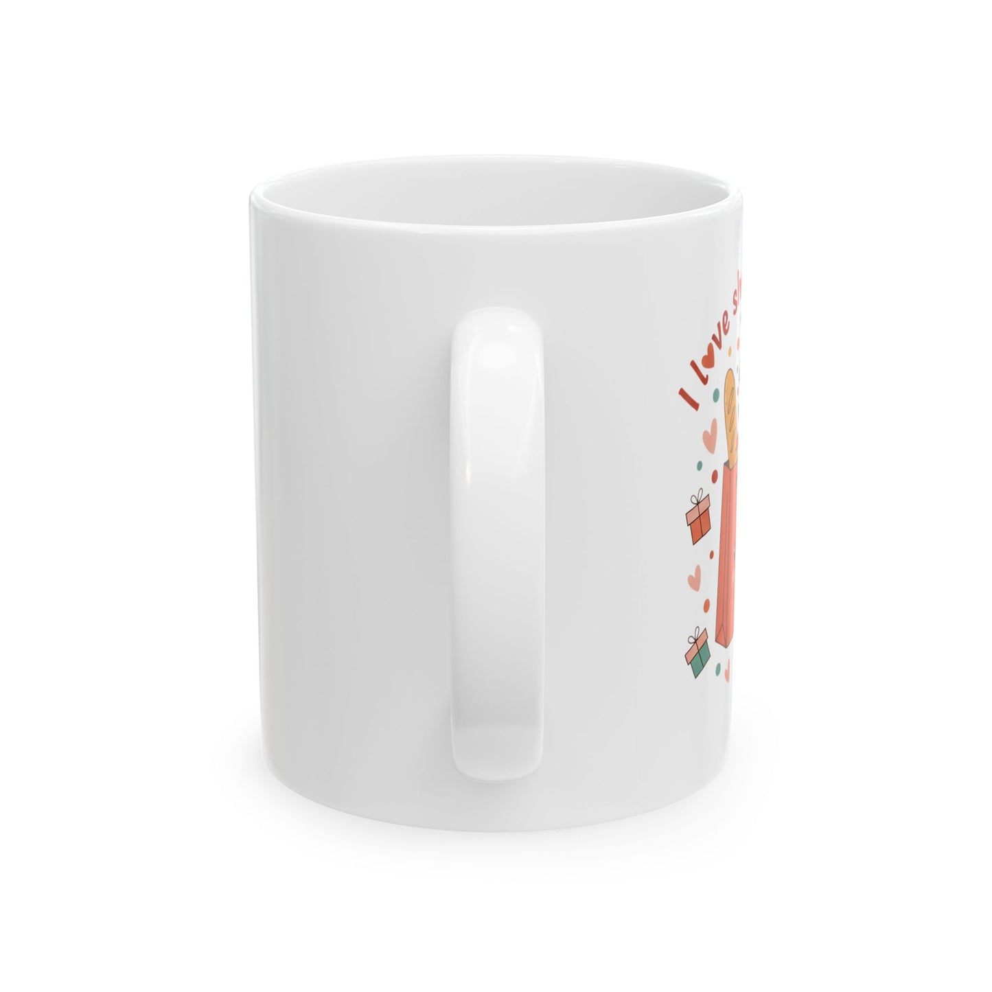 I Love Shopping Local Mug — Cute Market Tote Coffee Cup (11oz/15oz)