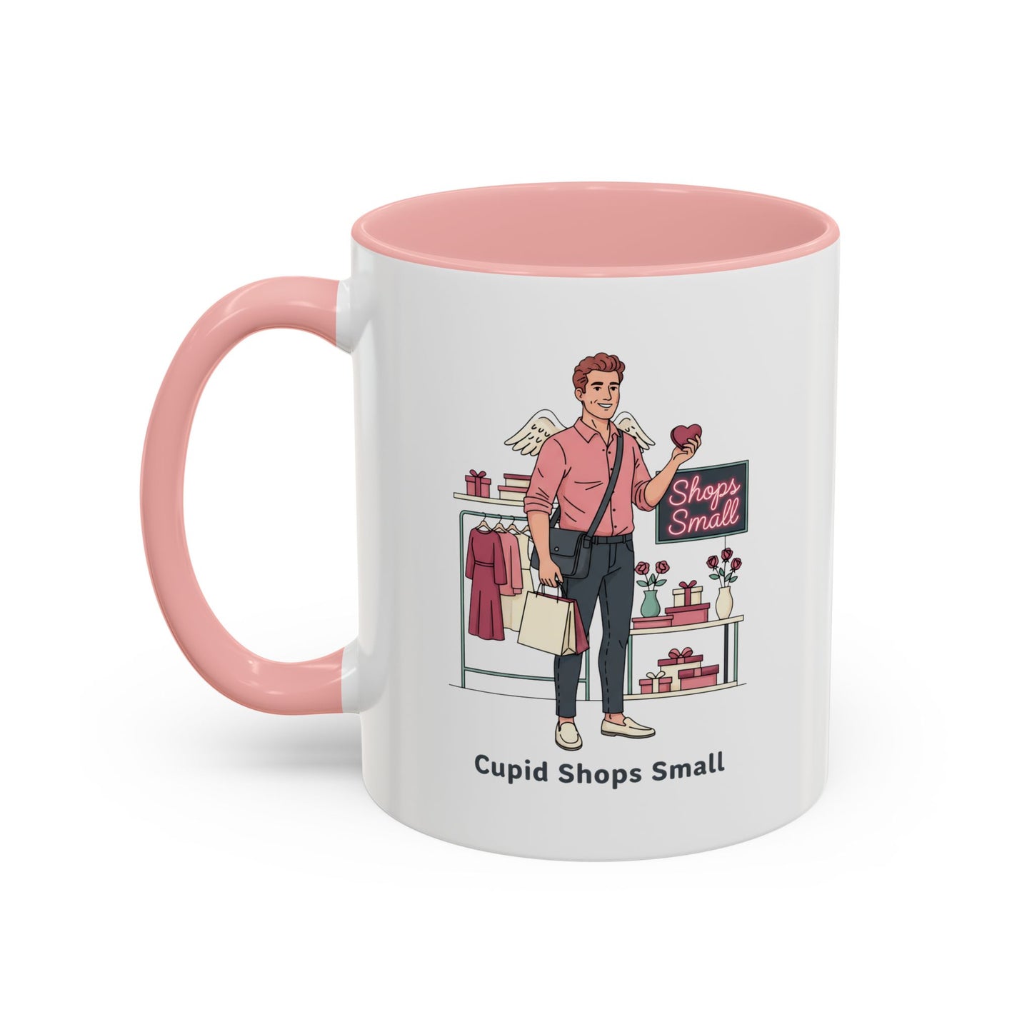 Cupid Shops Small Accent Coffee Mug — Valentine’s Day Small Business Support Gift