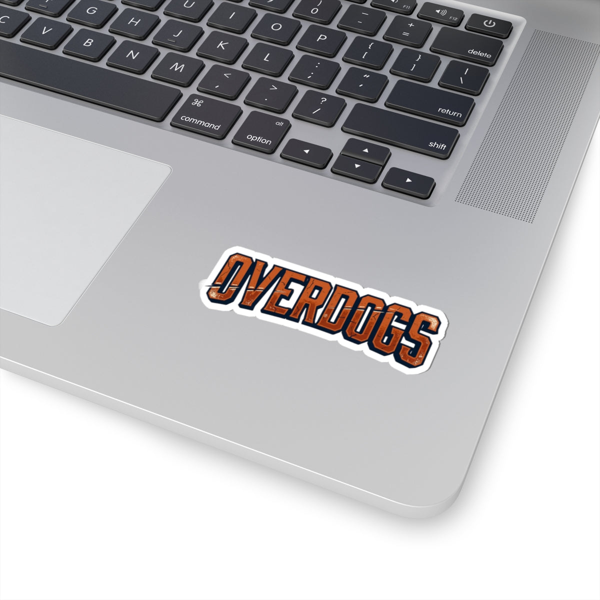 Overdogs Kiss-Cut Sticker — Retro Distressed Sports Lettering Laptop Decal