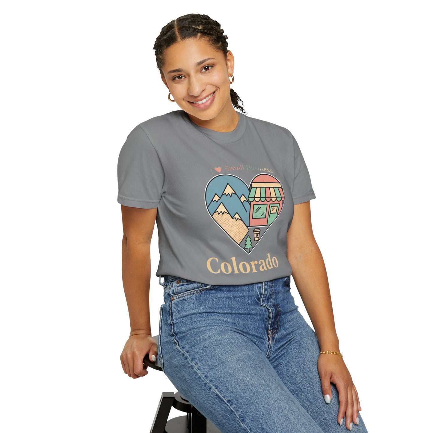 Colorado Heart Graphic T-Shirt — Small Business Love Design