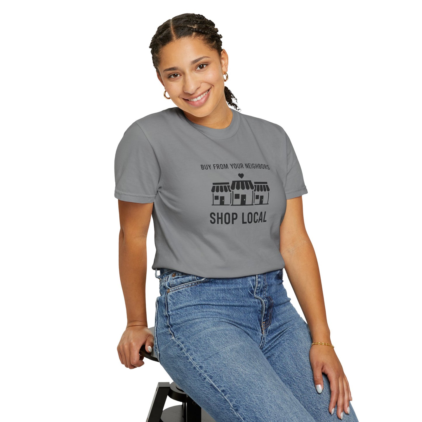Shop Local T-Shirt — "Buy From Your Neighbors" Community Pride Tee