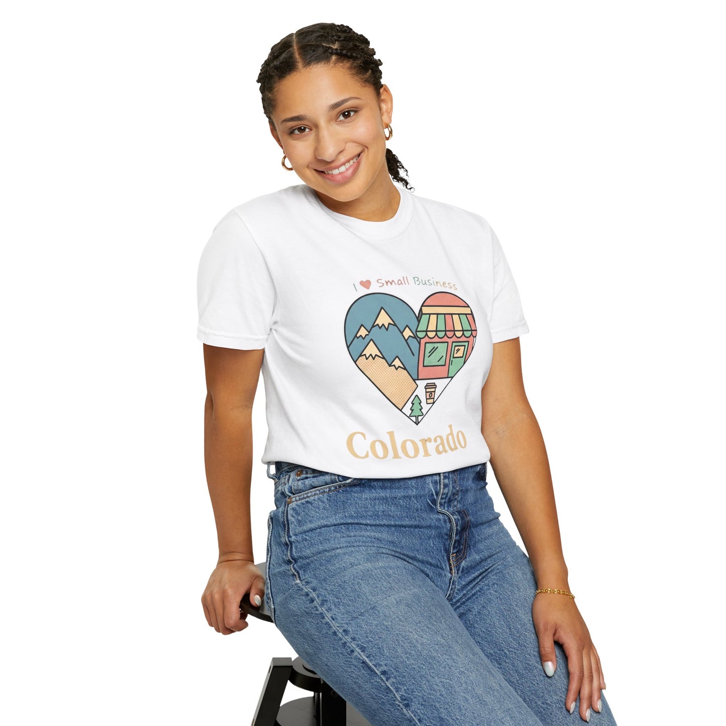 Colorado Heart Graphic T-Shirt — Small Business Love Design