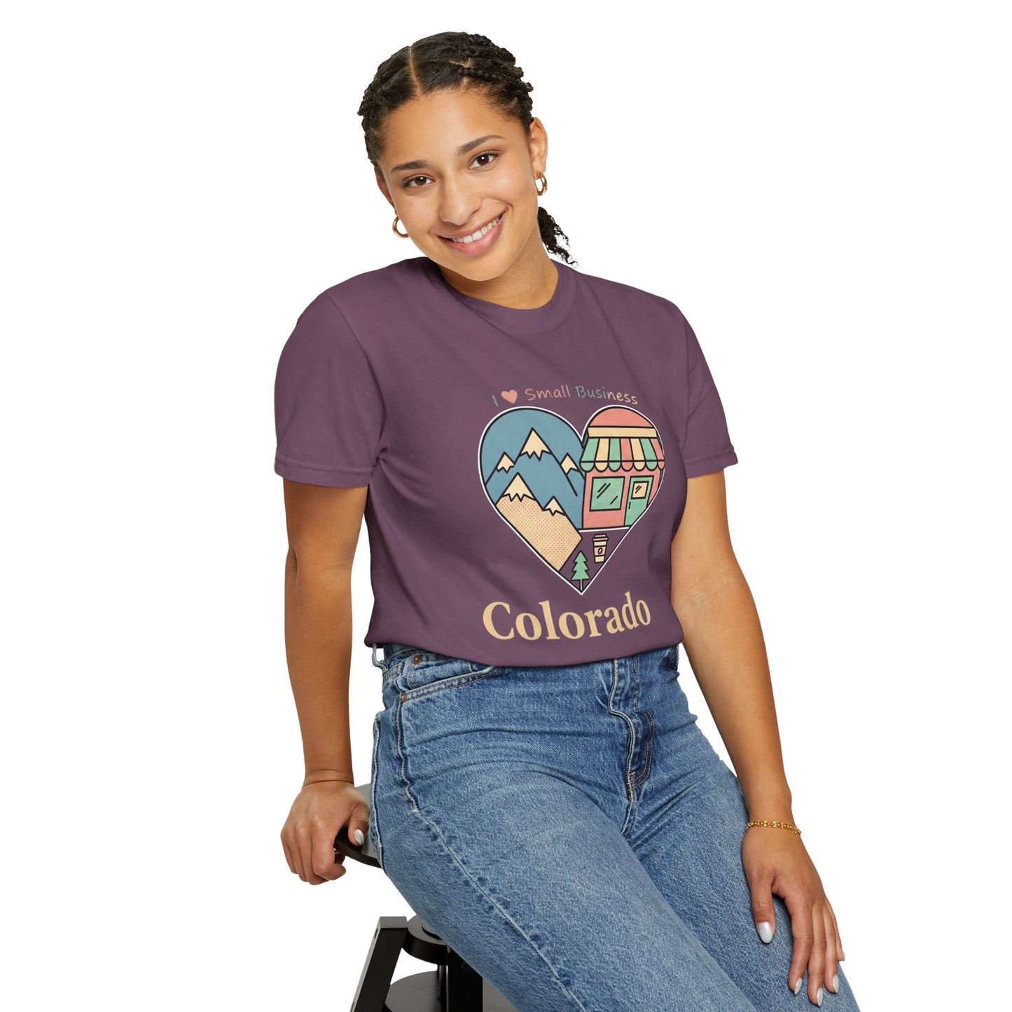 Colorado Heart Graphic T-Shirt — Small Business Love Design