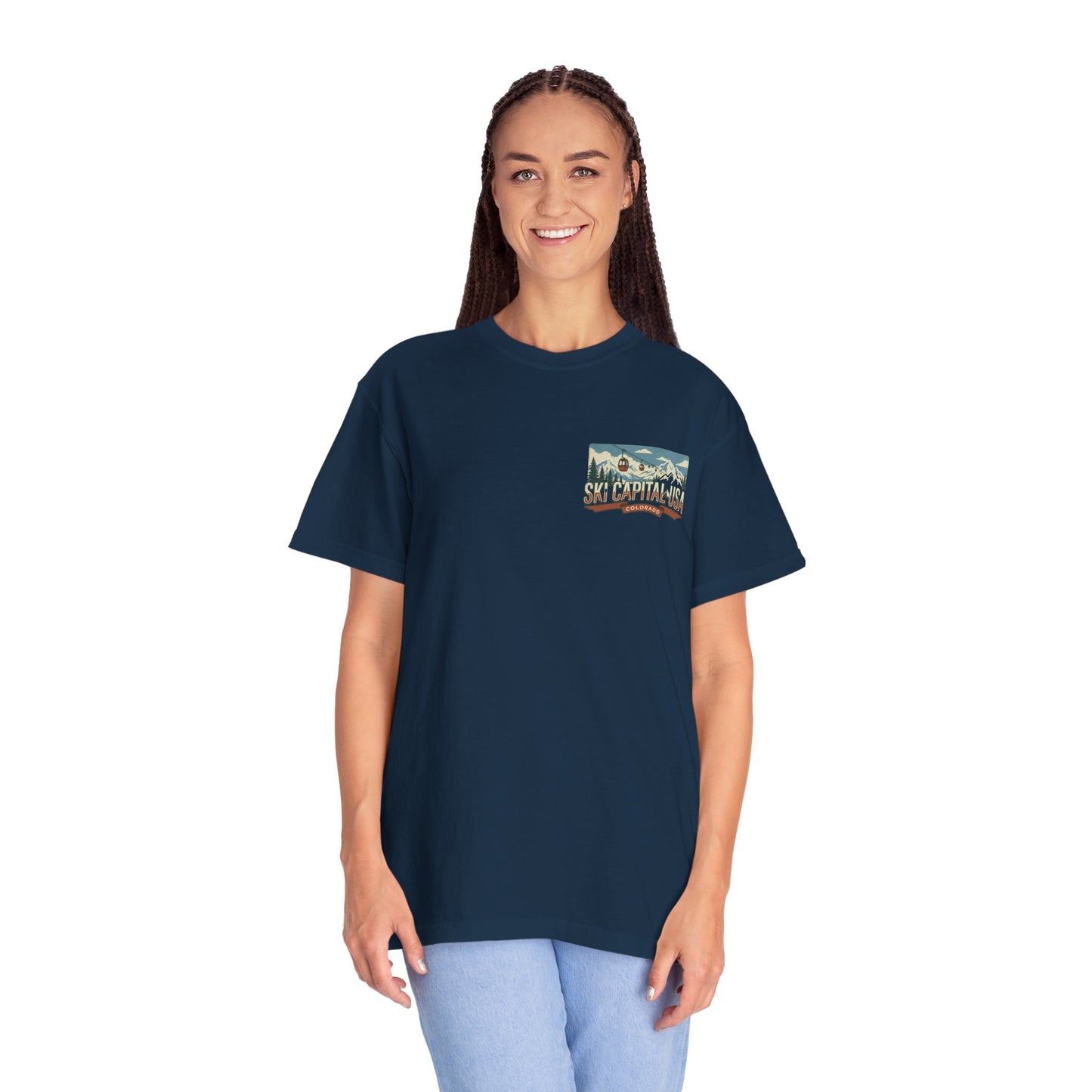 Ski Capital USA Colorado T-Shirt — Colorado Ski State Graphic Tee