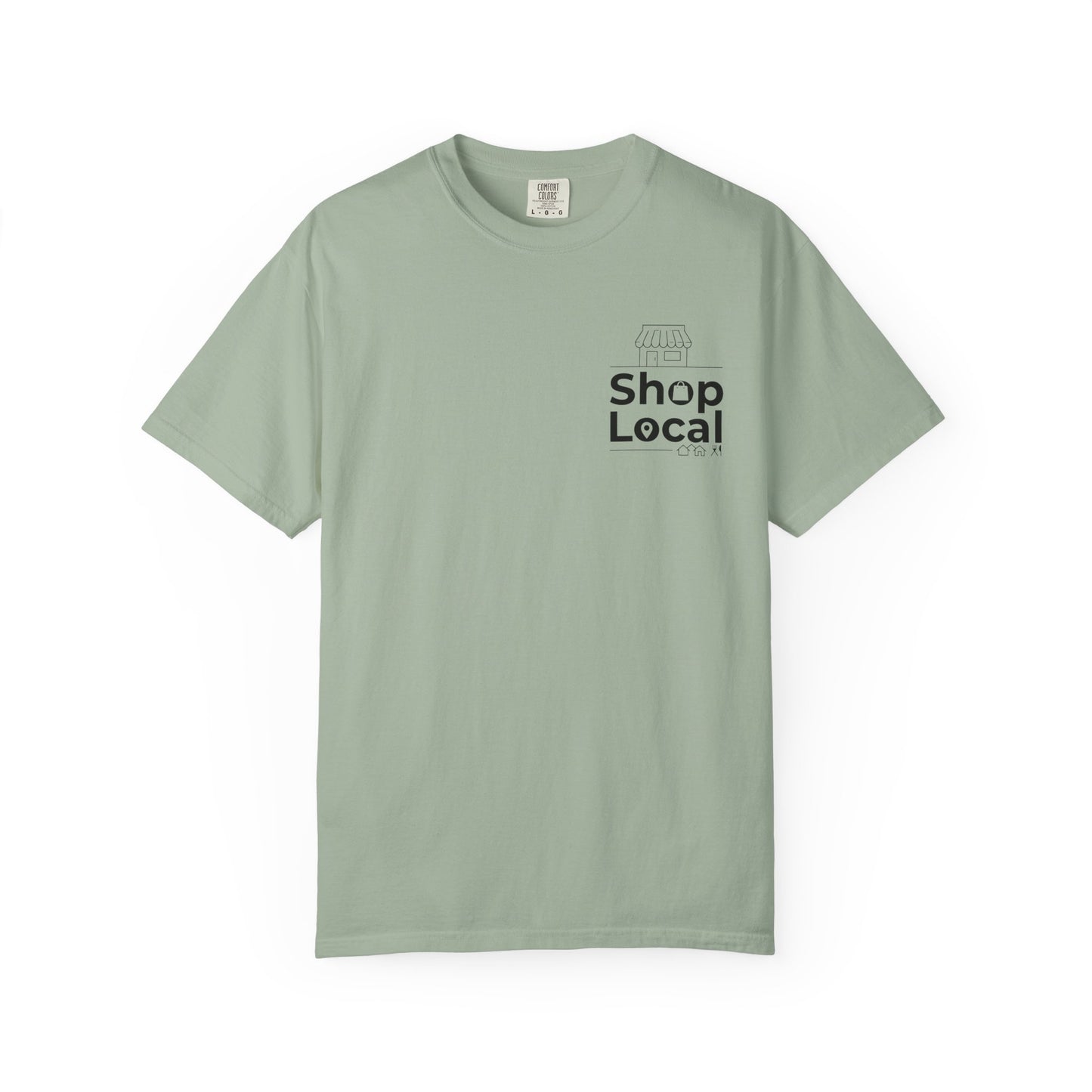 Shop Local T‑Shirt — Minimal Chest Logo Tee for Small Business Support