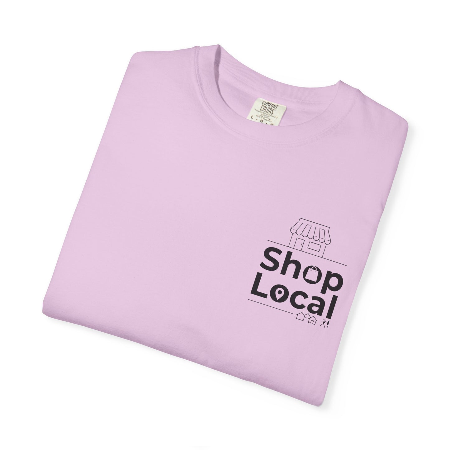 Shop Local T‑Shirt — Minimal Chest Logo Tee for Small Business Support