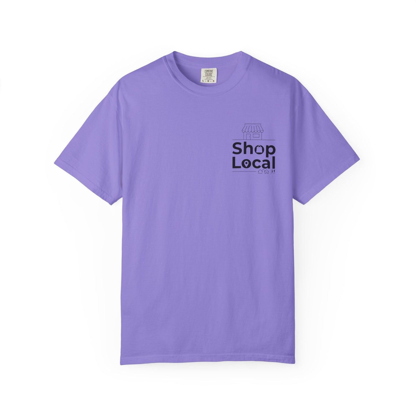 Shop Local T‑Shirt — Minimal Chest Logo Tee for Small Business Support