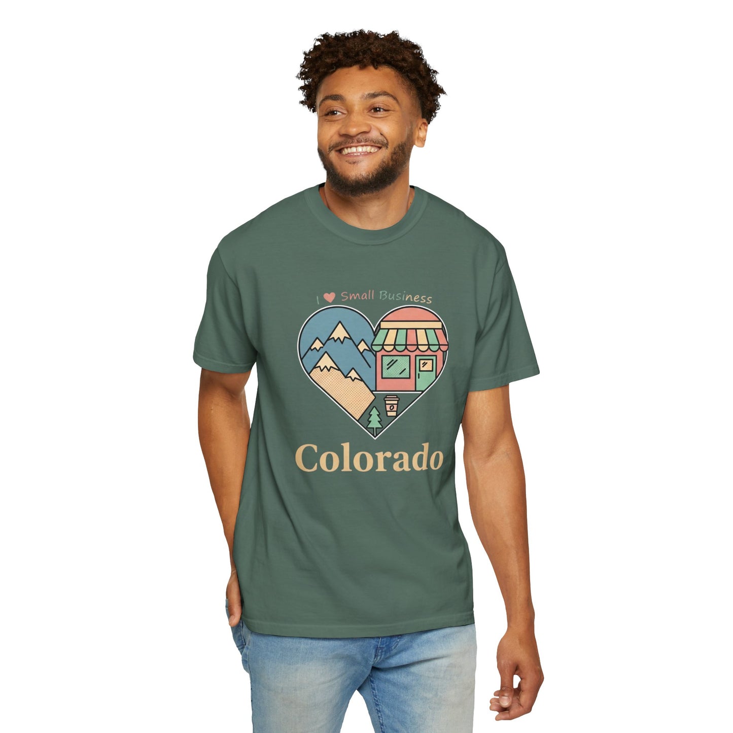 Colorado Heart Graphic T-Shirt — Small Business Love Design