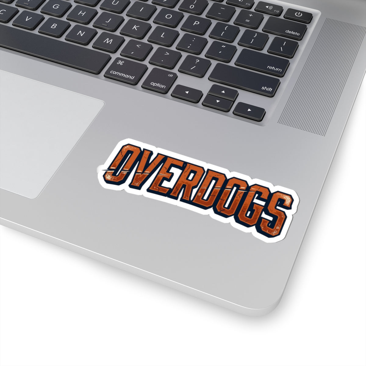 Overdogs Kiss-Cut Sticker — Retro Distressed Sports Lettering Laptop Decal