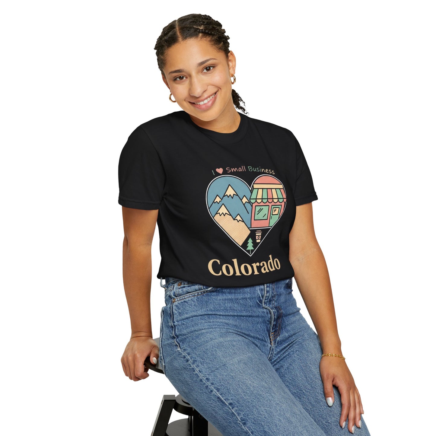 Colorado Heart Graphic T-Shirt — Small Business Love Design