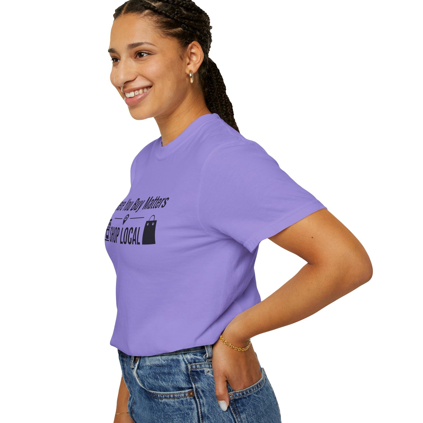 Shop Local T-Shirt — "Where You Buy Matters" Community Support Tee