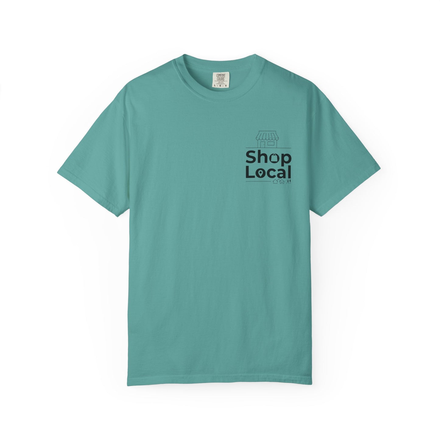 Shop Local T‑Shirt — Minimal Chest Logo Tee for Small Business Support