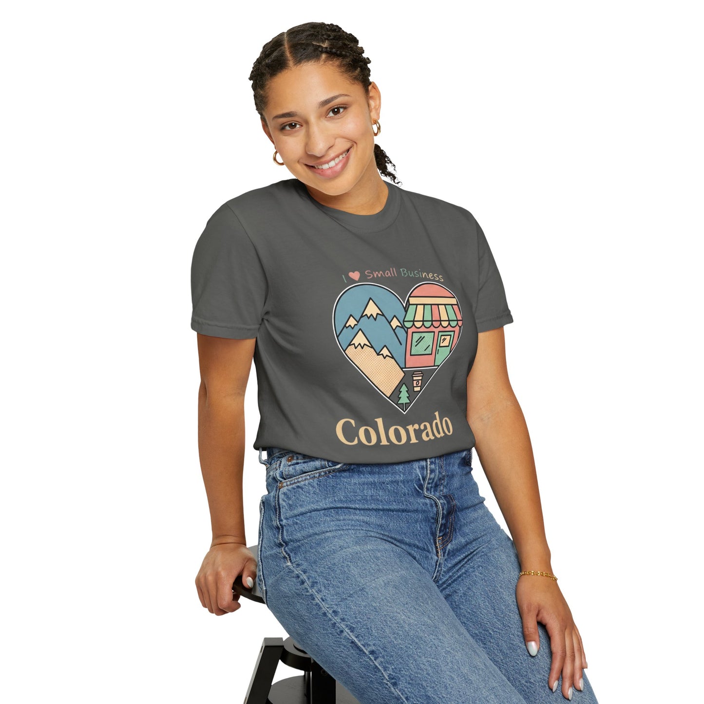 Colorado Heart Graphic T-Shirt — Small Business Love Design