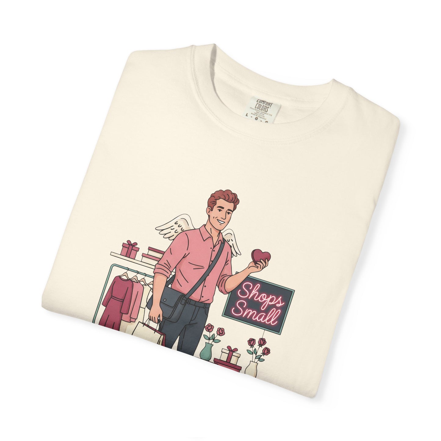 Cupid Shops Small Business T-Shirt — Valentine’s Day Small Business Support Tee