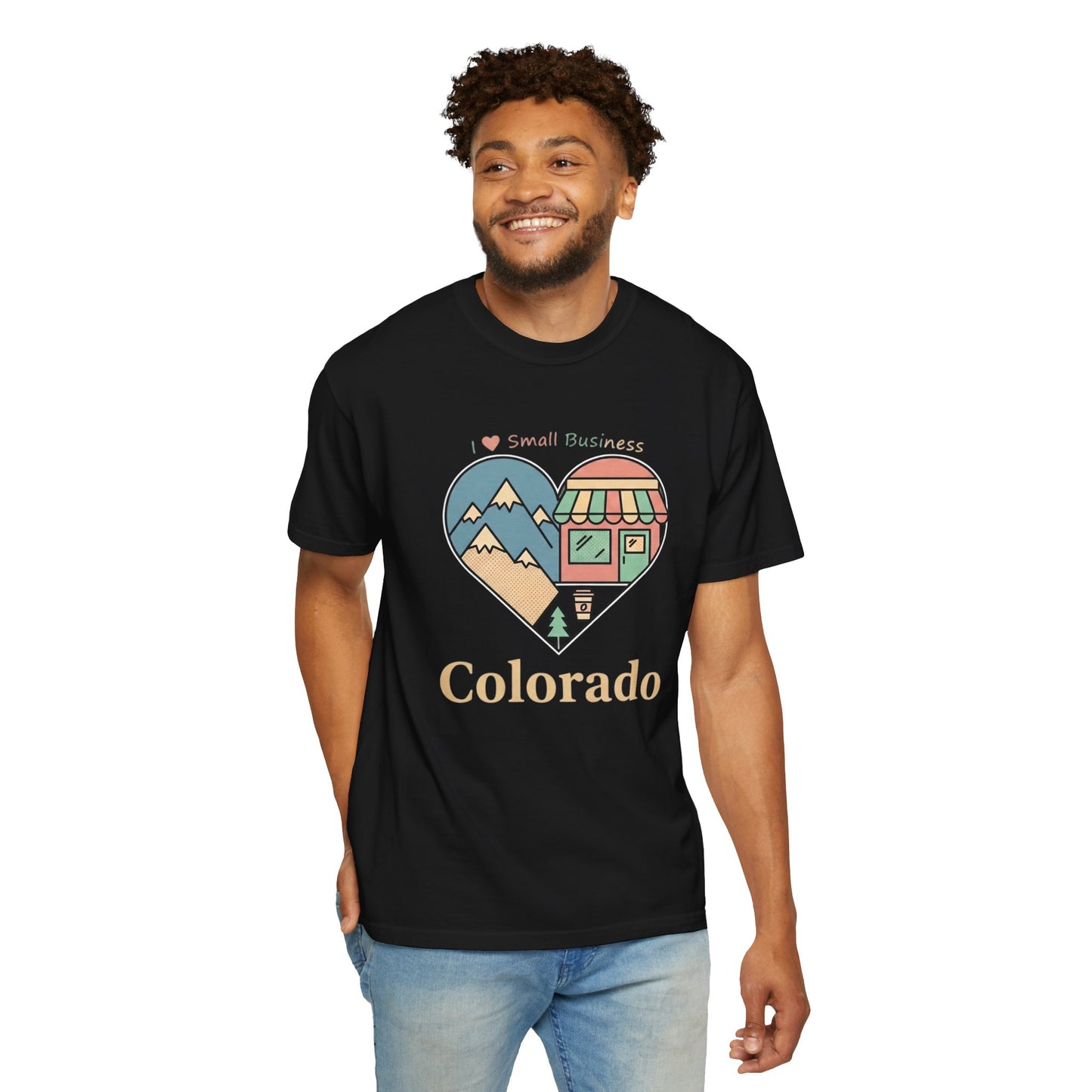 Colorado Heart Graphic T-Shirt — Small Business Love Design
