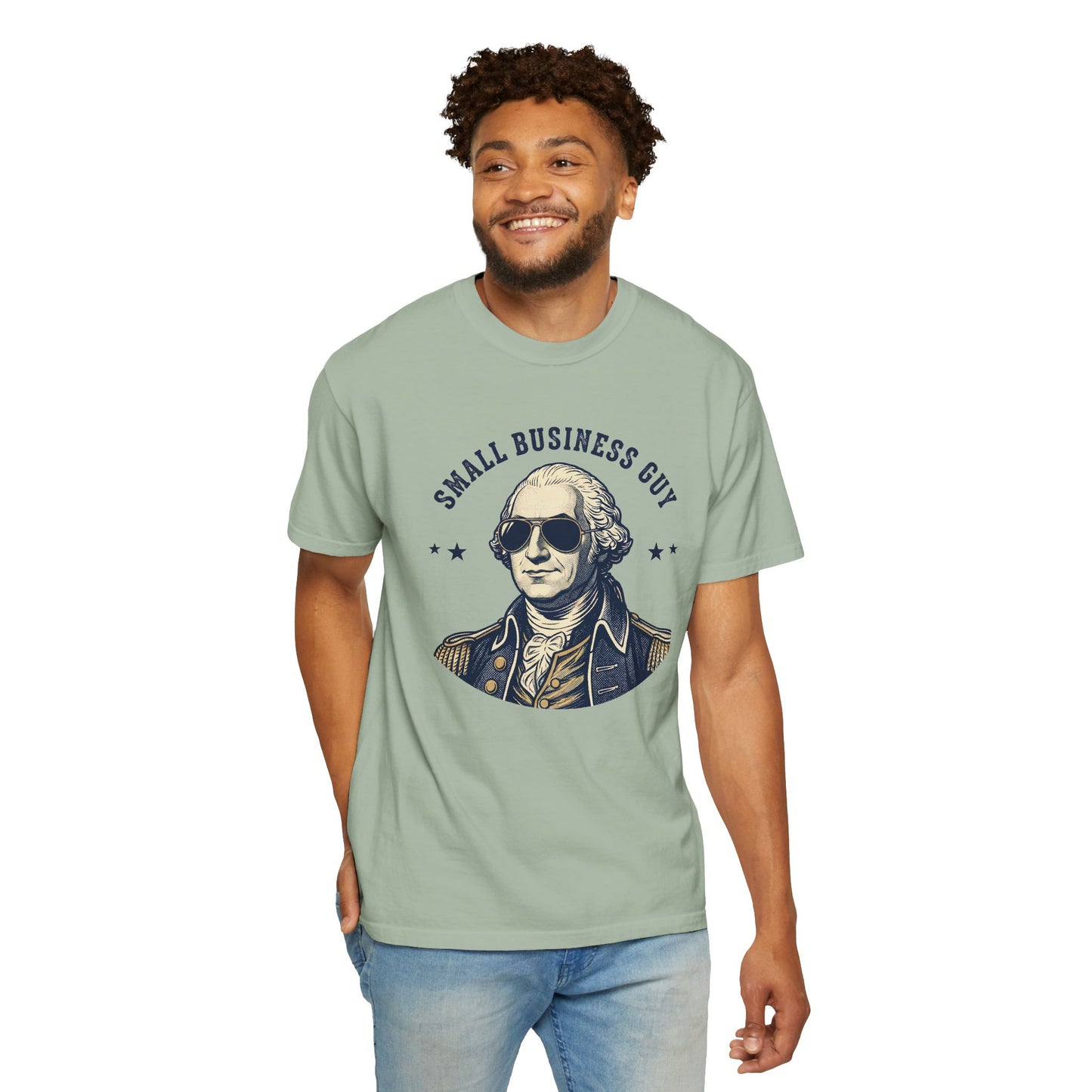 Small Business Guy T-Shirt — Vintage George Washington Graphic Tee for Entrepreneurs