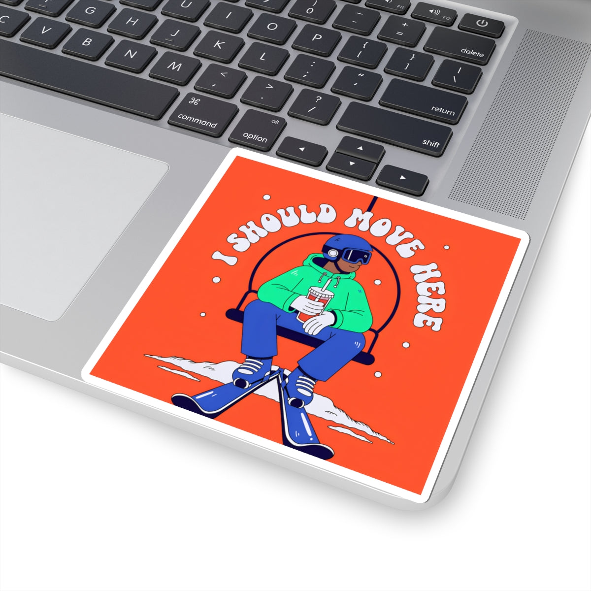 I Should Move Here Ski Sticker — Retro Ski Lift Vinyl Sticker