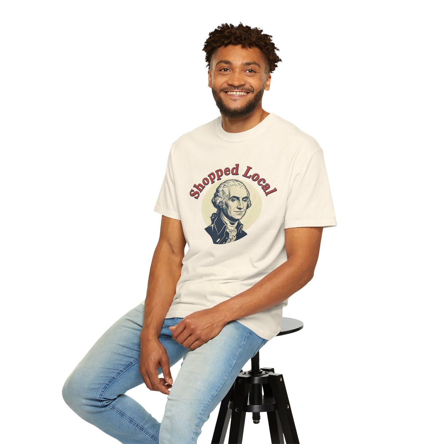 T-Shirt — "Shopped Local" George Washington Graphic Tee