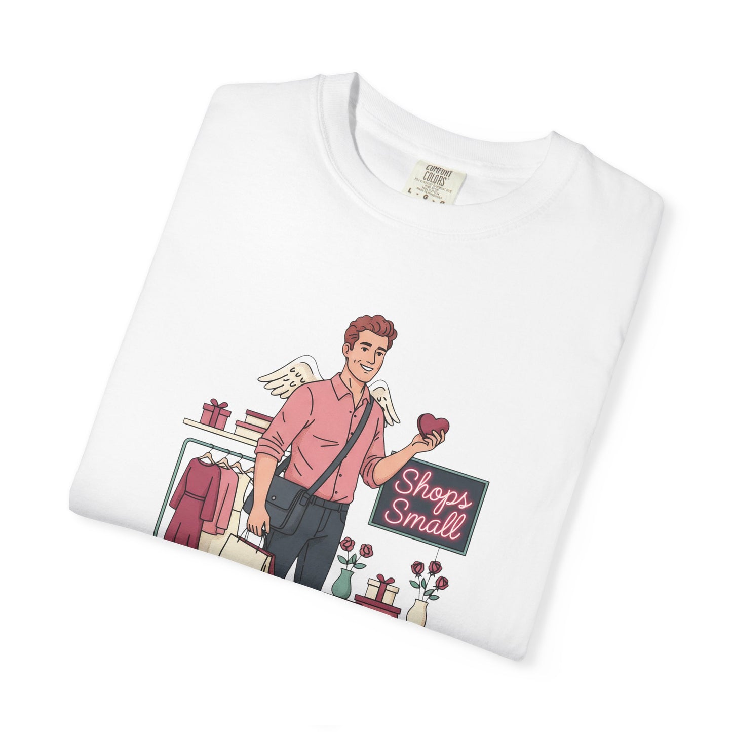 Cupid Shops Small Business T-Shirt — Valentine’s Day Small Business Support Tee