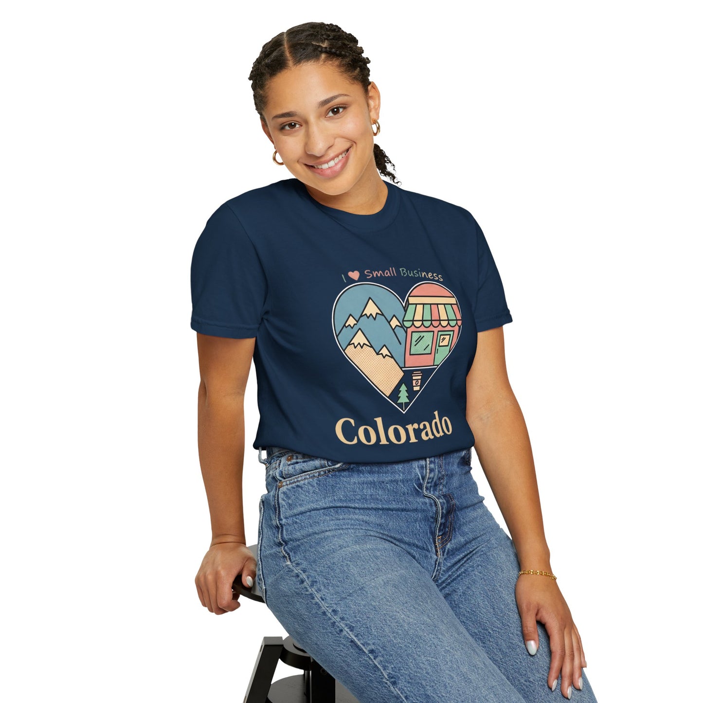 Colorado Heart Graphic T-Shirt — Small Business Love Design