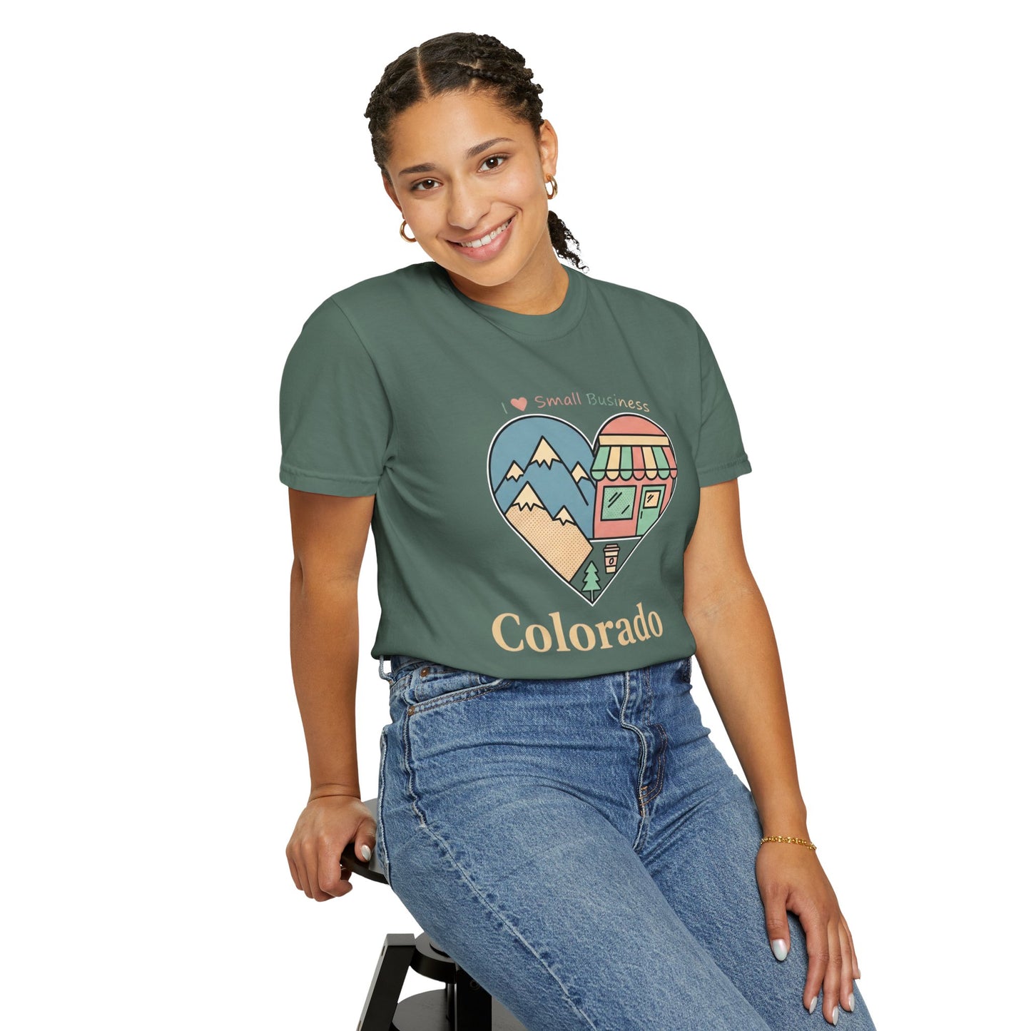 Colorado Heart Graphic T-Shirt — Small Business Love Design