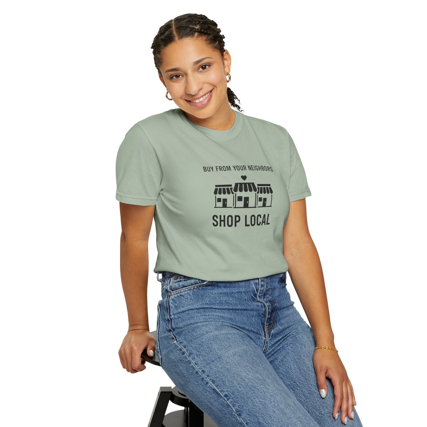Shop Local T-Shirt — "Buy From Your Neighbors" Community Pride Tee