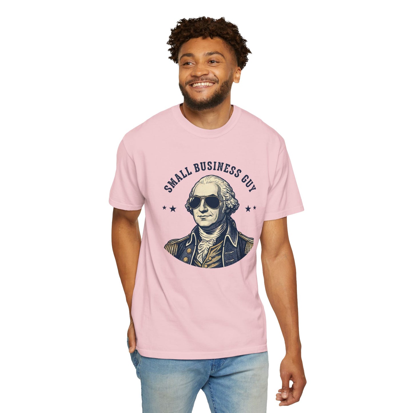Small Business Guy T-Shirt — Vintage George Washington Graphic Tee for Entrepreneurs