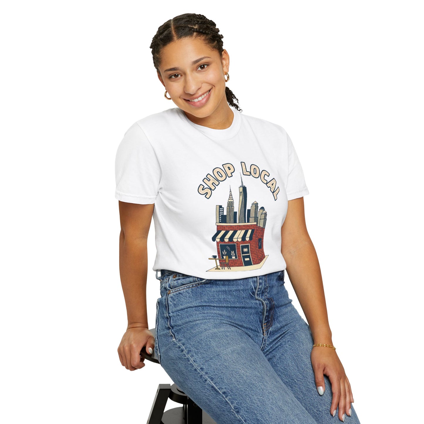 Shop Local T-Shirt — Small Business Cityscape Tee