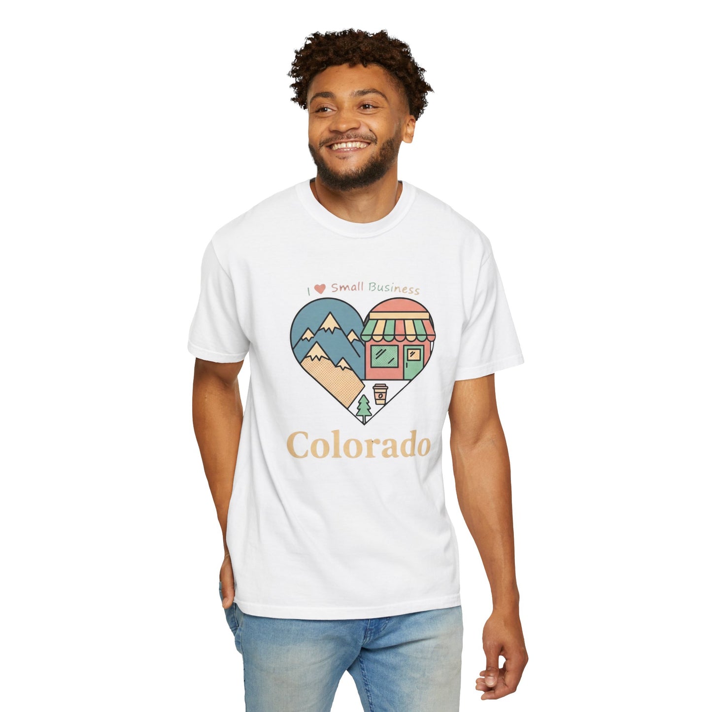Colorado Heart Graphic T-Shirt — Small Business Love Design