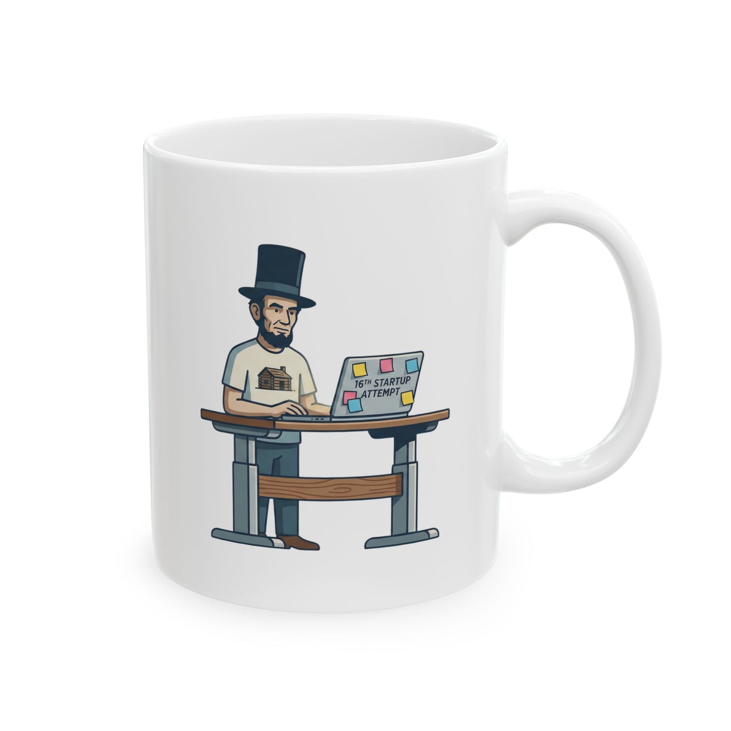 Abraham Lincoln '16th Startup Attempt' Ceramic Mug