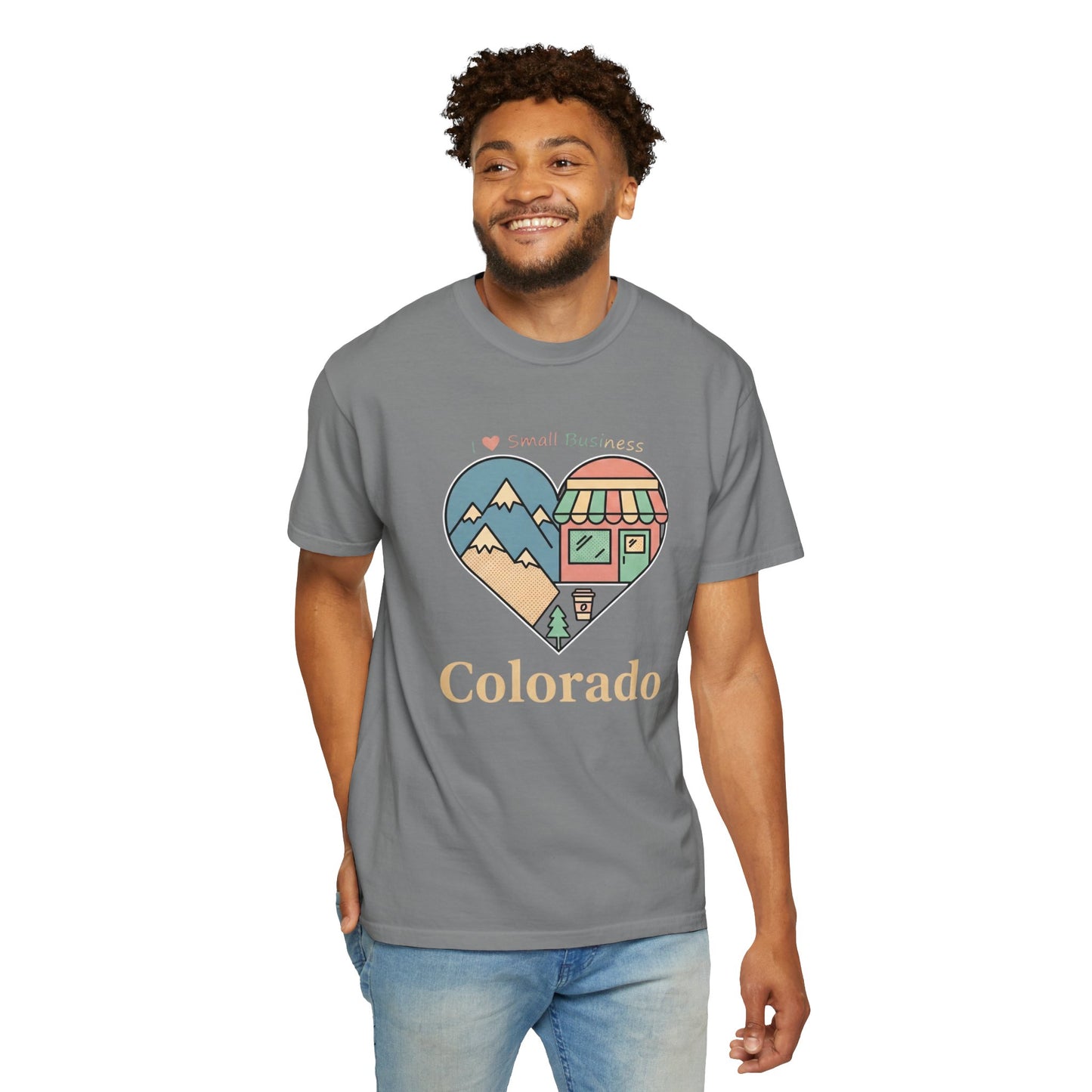 Colorado Heart Graphic T-Shirt — Small Business Love Design