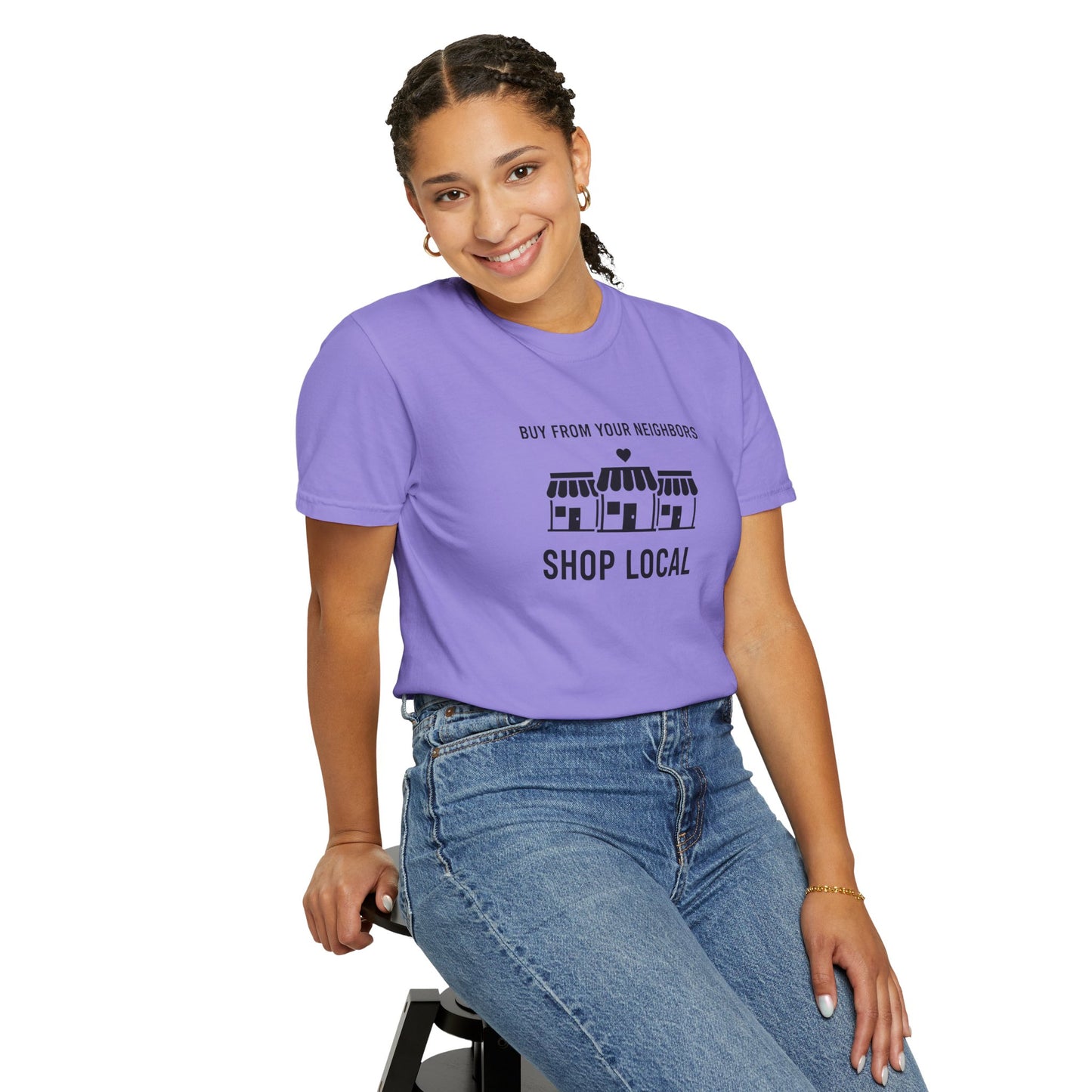 Shop Local T-Shirt — "Buy From Your Neighbors" Community Pride Tee